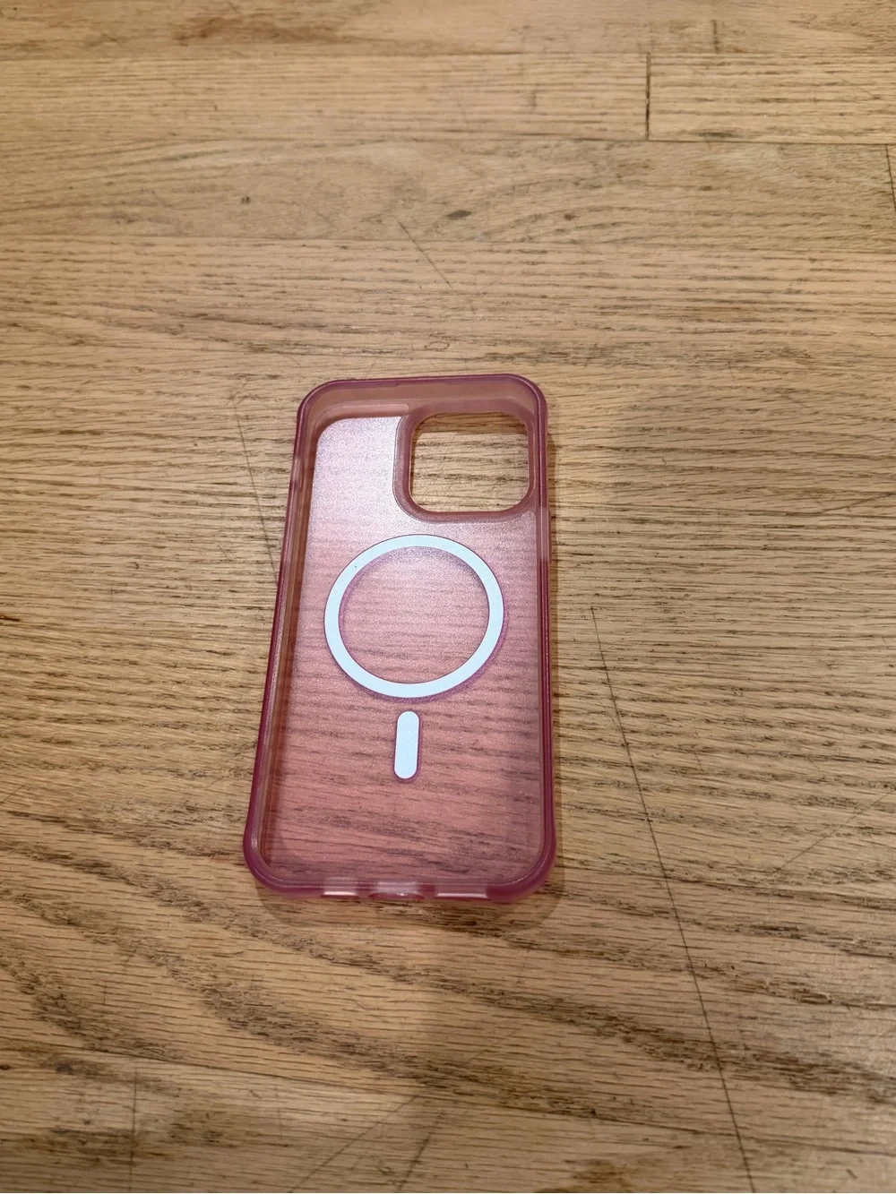 iPhone 15 pro max Pink MagSafe-Compatible Clear Phone Case